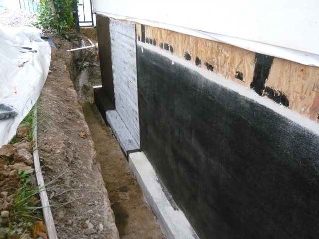 Foundation waterproofing corrections