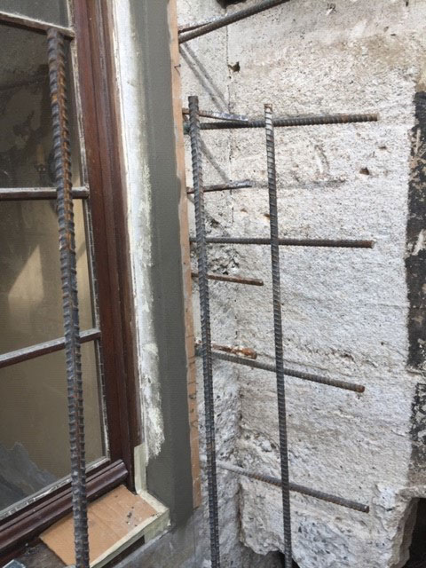 Creating window corner profile with high performance fast set cement