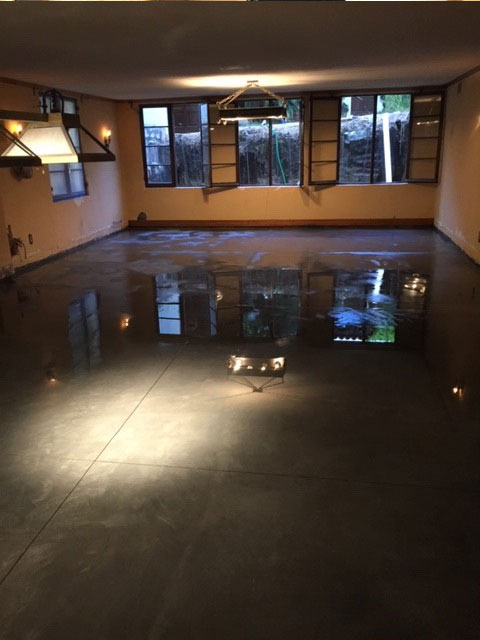 Below grade concrete floor complete