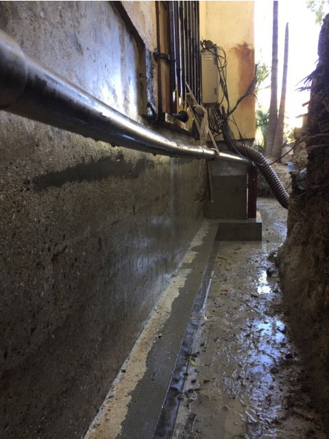 Foundation footing profile resurfacing with high performance fast cement
