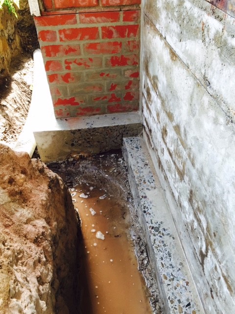 Foundation and footing repairs required before waterproofing