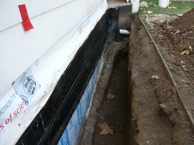 French Drain Positioned 20in Higher Then Correct Position