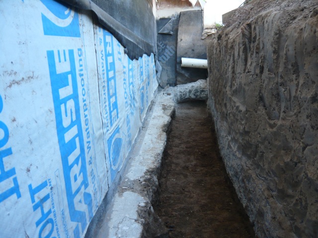 Footing Restoration Required Prior to French Drain Installation