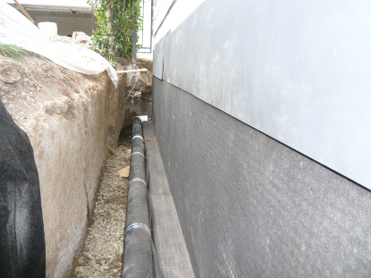 French Drain Flush With Footing Profile