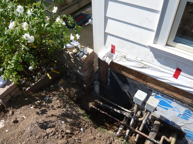Foundation utilities cores creating crawl space leaks