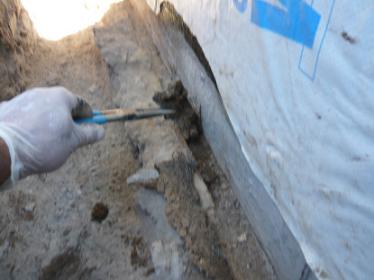 Soil on Footing Prevents Waterproofing Adhesion and Failure