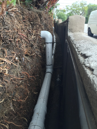 Replacement downspout drainage