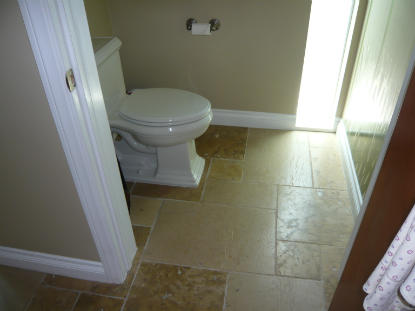 Completed bathroom water damage, mold, sewage restoration