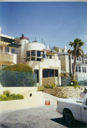 Malibu beach front residence with defective under tile waterproofing