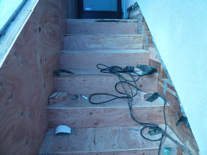 Replacing stairway / stairs substrate with structural-1 exterior glue plywood